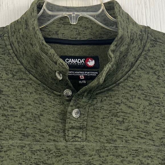 Canada Weather Gear Shirt mens XXL 1/4 button pullover mock collar front pockets - Picture 3 of 8